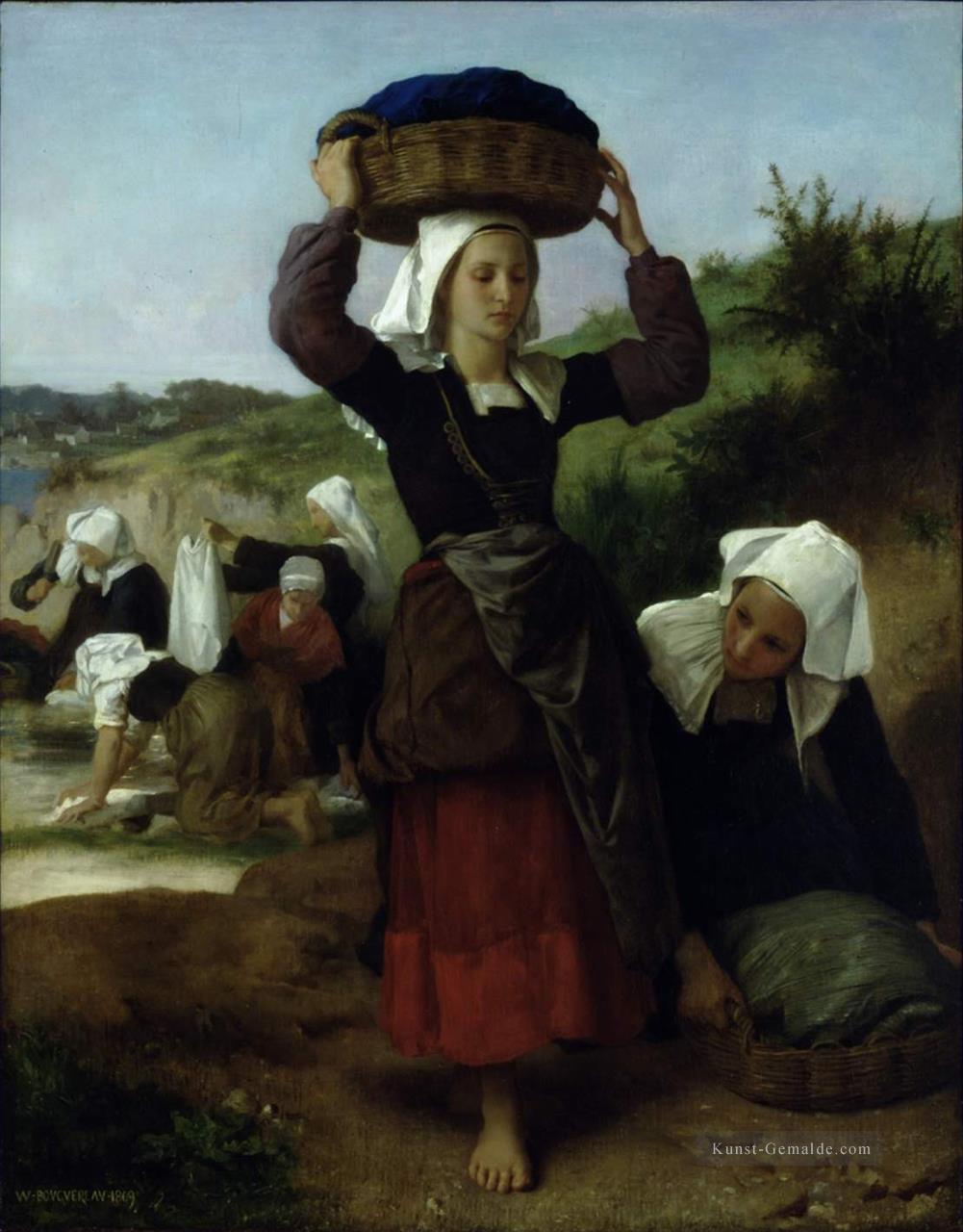 Washerwomen von Fouesnant 1869 Realismus William Adolphe Bouguereau Ölgemälde